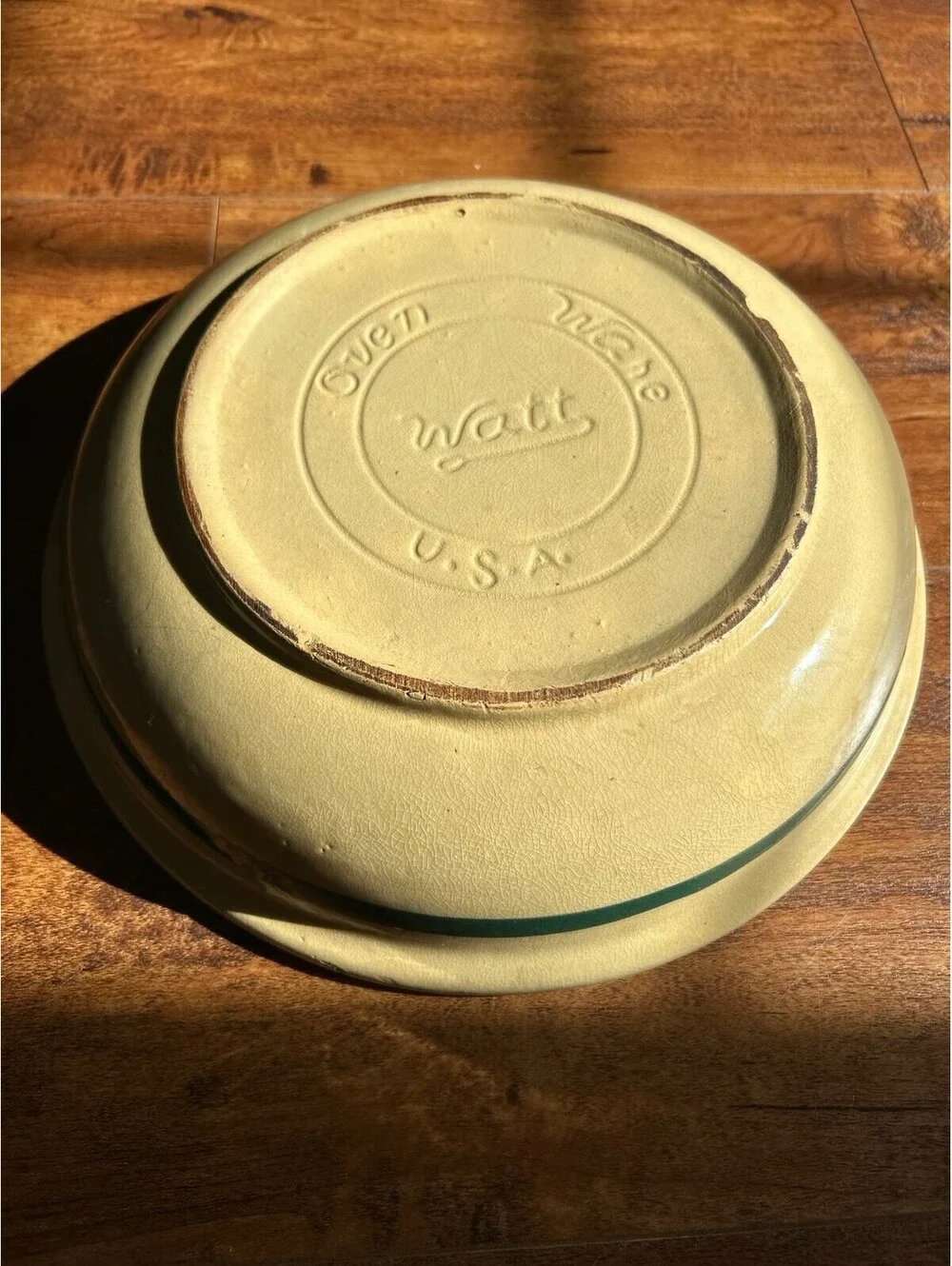 Vintage Watt Oven Ware Ceramic Bowl with Floral Design